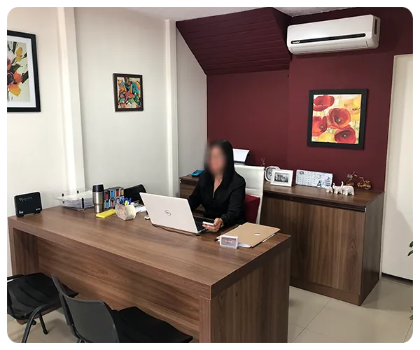 Sala de atendimento do escritório Zilda Ribeiro Advocacia